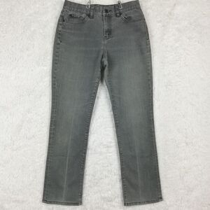 LRL Lauren Jeans Co Womens Jeans Classic Straight Denim‎ Gray Wash Mid Petite 4P